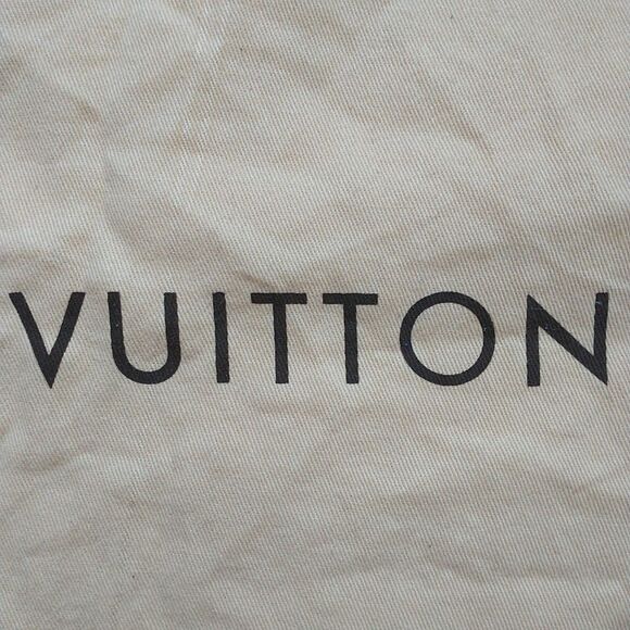 Louis Vuitton Envelope Dust Bag Foldover Tan Spell Out Logo Authentic 18x13” - Picture 6 of 8